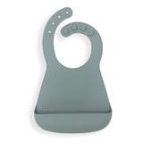 3-Pack Silicone Bibs - Blue/Green