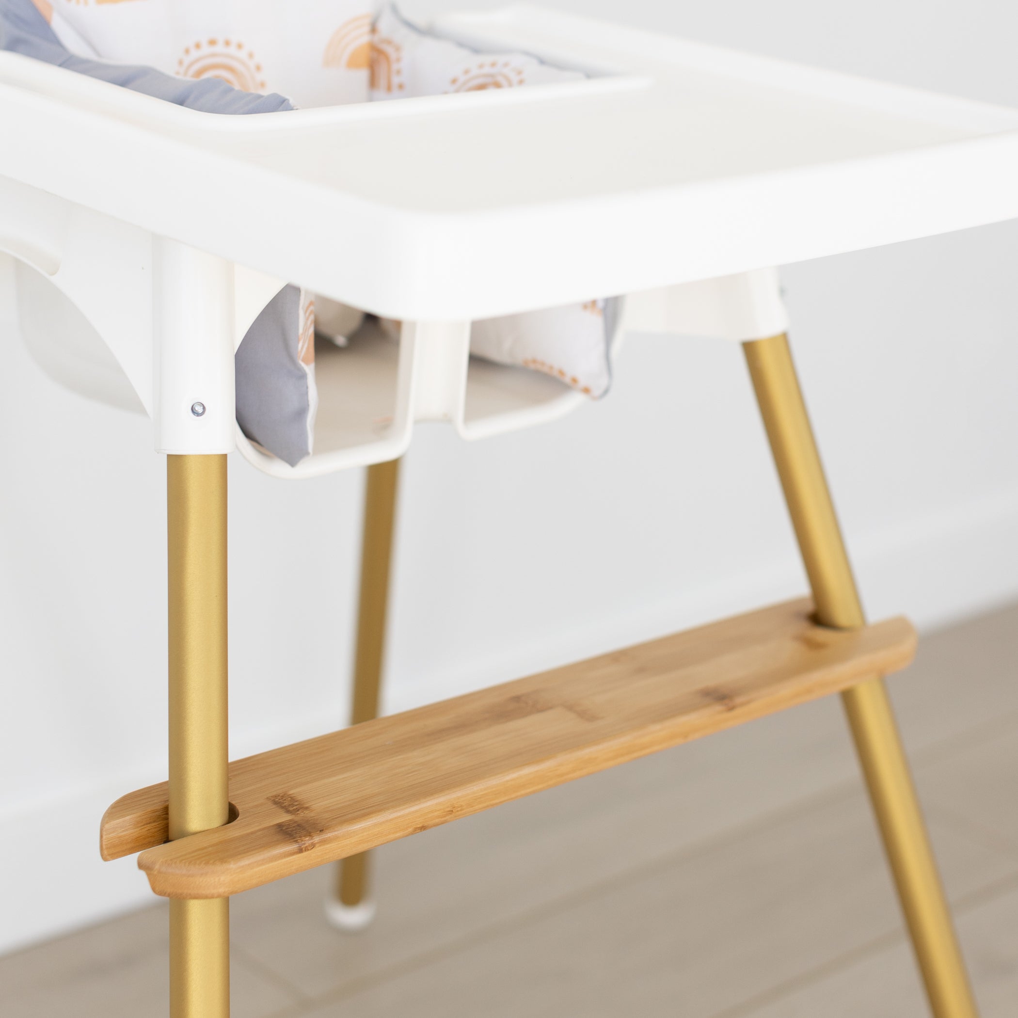 Baby Highchair Foot Rest Footrest Baby Natural Bamboo Baby Highchair Foot  Rest High Chair Footrest With Rubber Rings